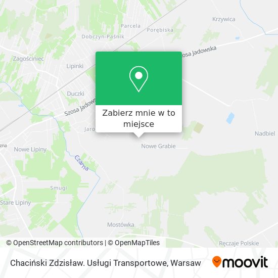 Mapa Chaciński Zdzisław. Usługi Transportowe