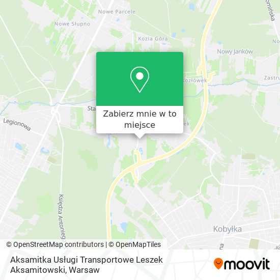 Mapa Aksamitka Usługi Transportowe Leszek Aksamitowski