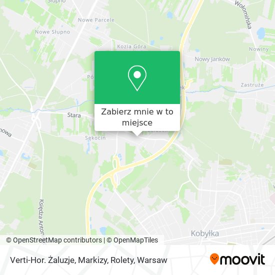 Mapa Verti-Hor. Żaluzje, Markizy, Rolety