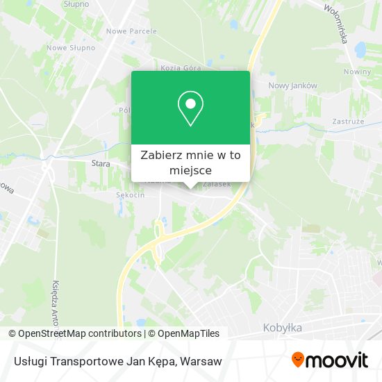 Mapa Usługi Transportowe Jan Kępa