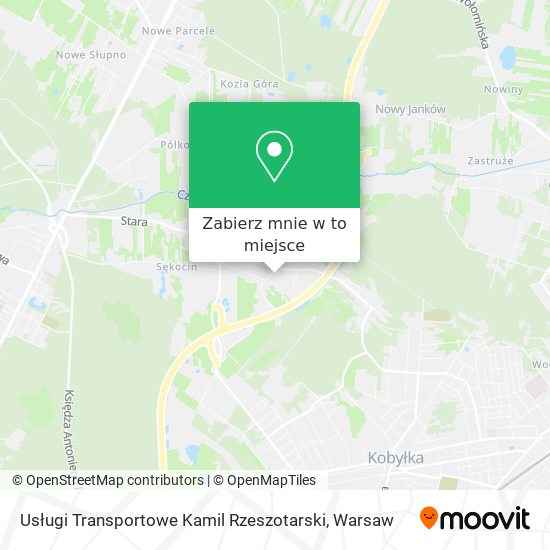 Mapa Usługi Transportowe Kamil Rzeszotarski