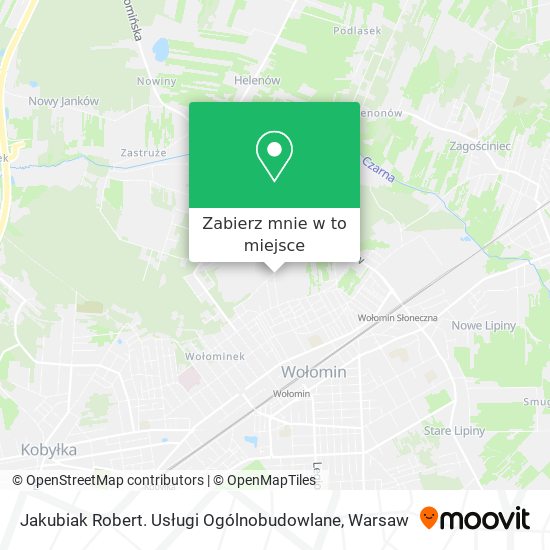 Mapa Jakubiak Robert. Usługi Ogólnobudowlane