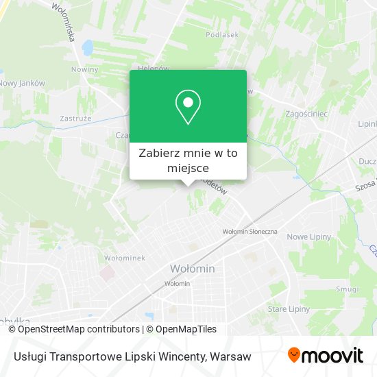 Mapa Usługi Transportowe Lipski Wincenty