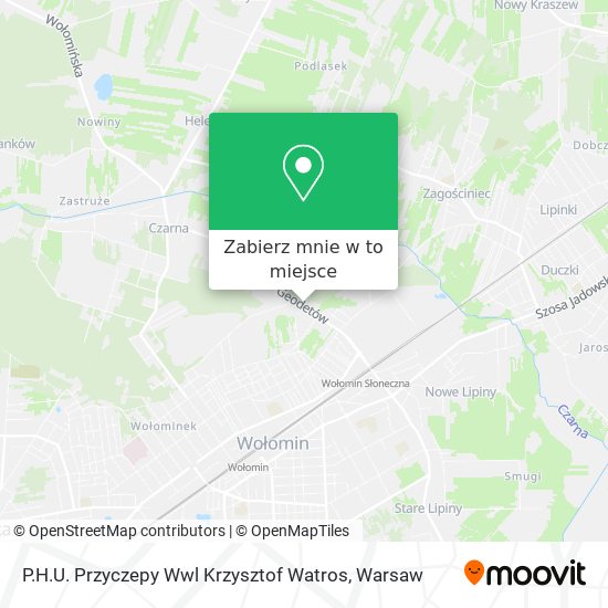 Mapa P.H.U. Przyczepy Wwl Krzysztof Watros