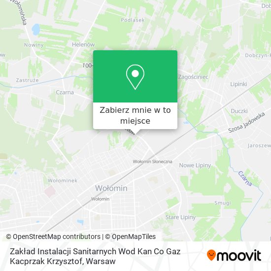 Mapa Zakład Instalacji Sanitarnych Wod Kan Co Gaz Kacprzak Krzysztof