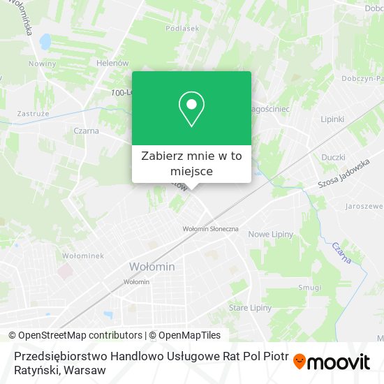 Mapa Przedsiębiorstwo Handlowo Usługowe Rat Pol Piotr Ratyński