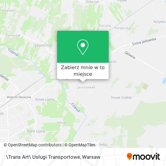 Mapa \Trans Art\ Usługi Transportowe