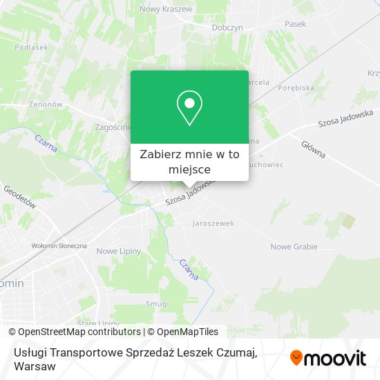 Mapa Usługi Transportowe Sprzedaż Leszek Czumaj