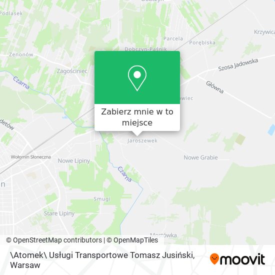 Mapa \Atomek\ Usługi Transportowe Tomasz Jusiński