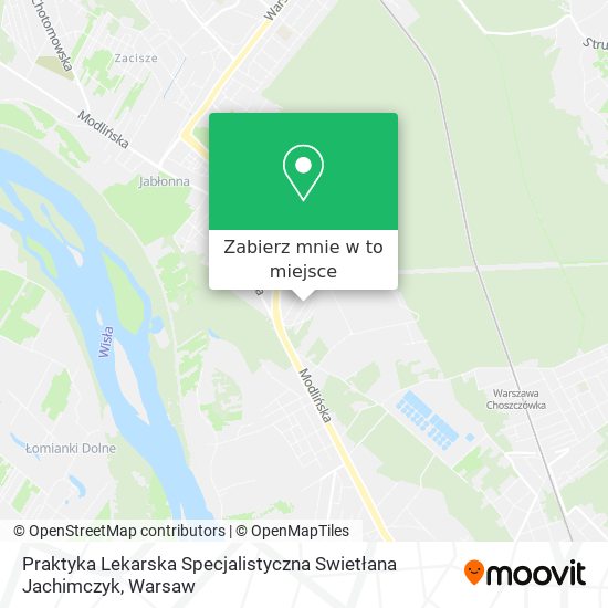 Mapa Praktyka Lekarska Specjalistyczna Swietłana Jachimczyk