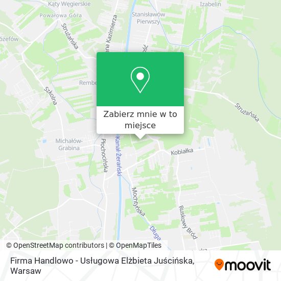 Mapa Firma Handlowo - Usługowa Elżbieta Juścińska