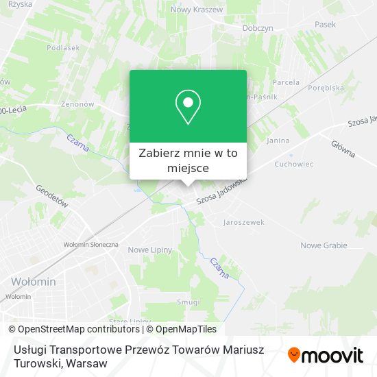 Mapa Usługi Transportowe Przewóz Towarów Mariusz Turowski