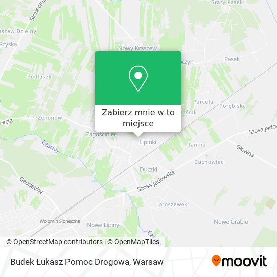 Mapa Budek Łukasz Pomoc Drogowa