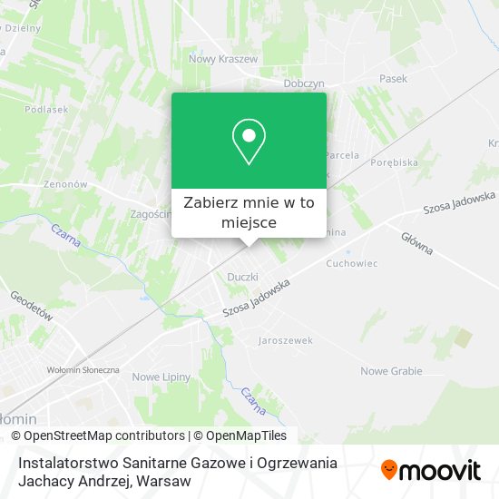 Mapa Instalatorstwo Sanitarne Gazowe i Ogrzewania Jachacy Andrzej