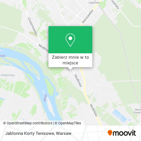 Mapa Jabłonna Korty Tenisowe