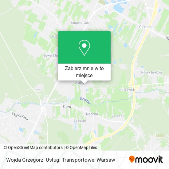 Mapa Wojda Grzegorz. Usługi Transportowe