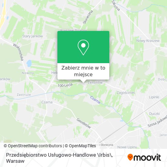 Mapa Przedsiębiorstwo Usługowo-Handlowe \Irbis\