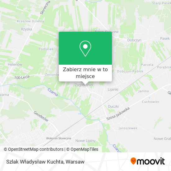 Mapa Szlak Władysław Kuchta