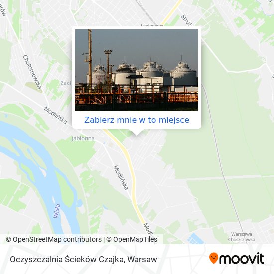 Mapa Oczyszczalnia Ścieków Czajka