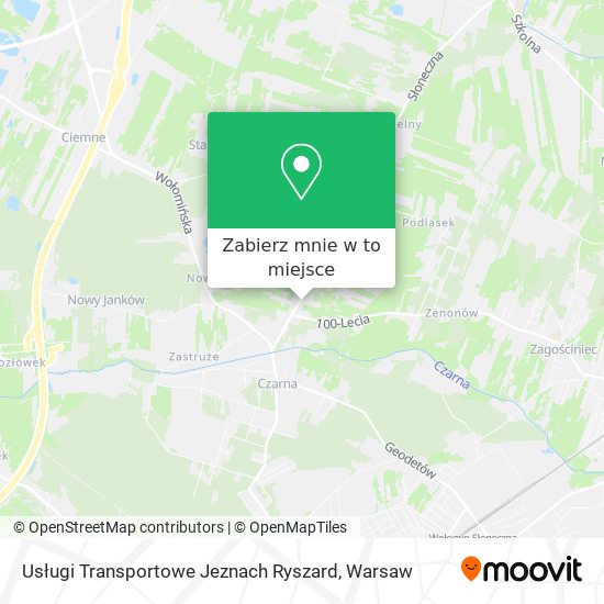 Mapa Usługi Transportowe Jeznach Ryszard