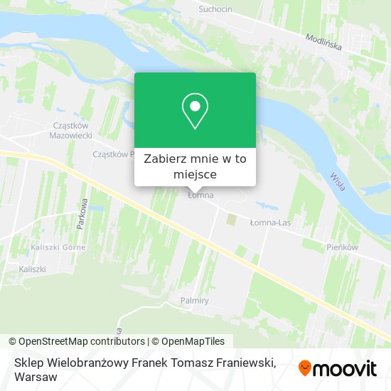 Mapa Sklep Wielobranżowy Franek Tomasz Franiewski