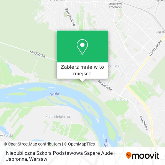 Mapa Niepubliczna Szkoła Podstawowa Sapere Aude - Jabłonna