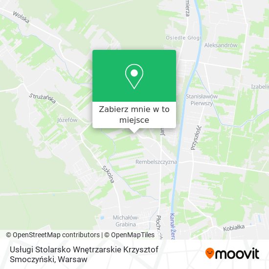 Mapa Usługi Stolarsko Wnętrzarskie Krzysztof Smoczyński