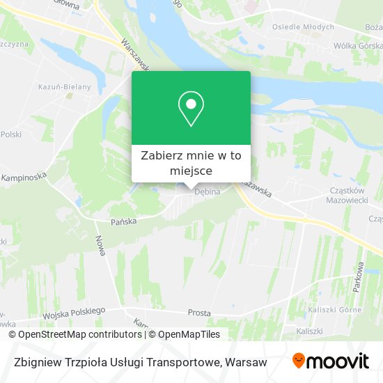 Mapa Zbigniew Trzpioła Usługi Transportowe