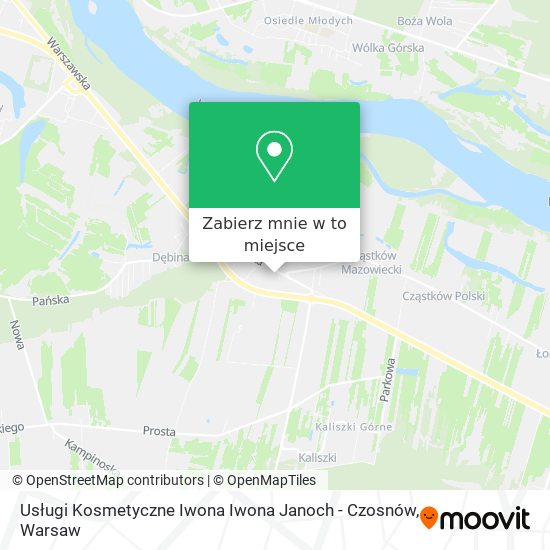 Mapa Usługi Kosmetyczne Iwona Iwona Janoch - Czosnów