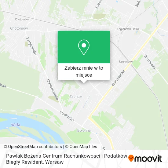Mapa Pawlak Bożena Centrum Rachunkowości i Podatków Biegły Rewident