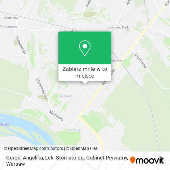 Mapa Gurgul Angelika, Lek. Stomatolog. Gabinet Prywatny