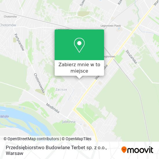 Mapa Przedsiębiorstwo Budowlane Terbet sp. z o.o.