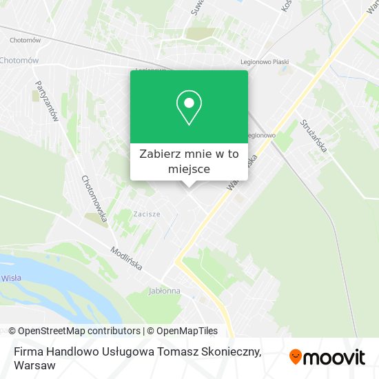 Mapa Firma Handlowo Usługowa Tomasz Skonieczny