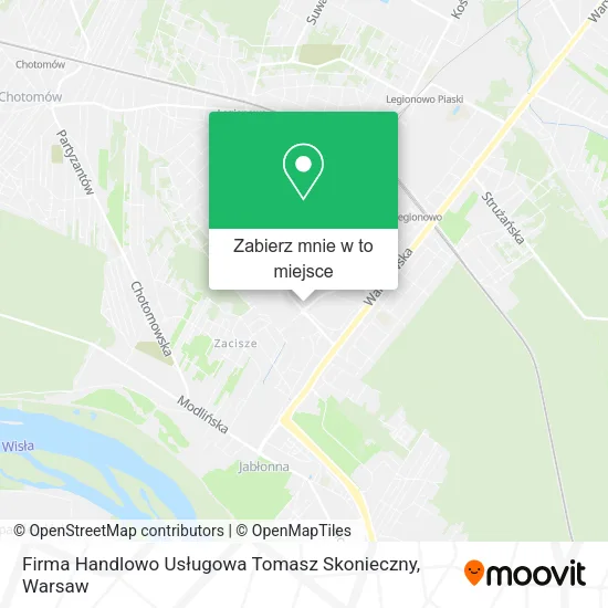 Mapa Firma Handlowo Usługowa Tomasz Skonieczny