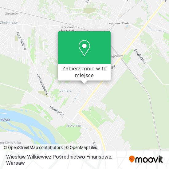 Mapa Wiesław Wilkiewicz Pośrednictwo Finansowe