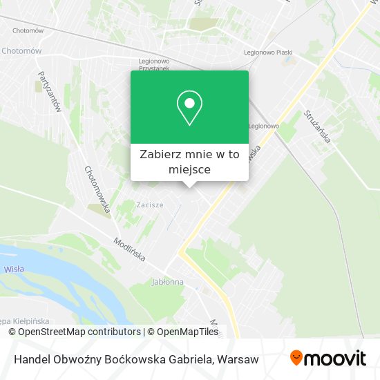 Mapa Handel Obwoźny Boćkowska Gabriela