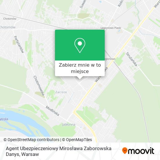 Mapa Agent Ubezpieczeniowy Mirosława Zaborowska Danys