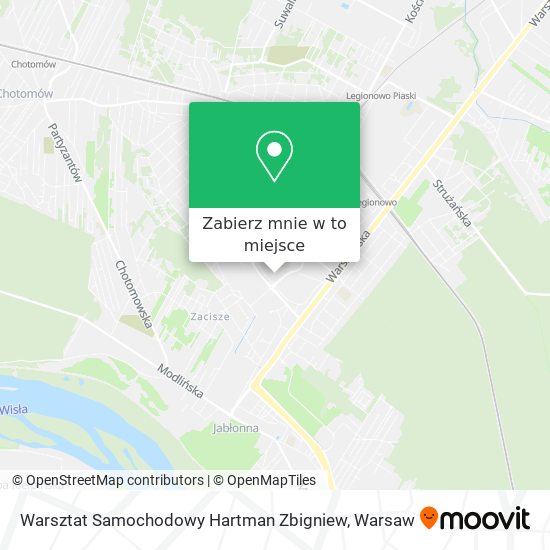 Mapa Warsztat Samochodowy Hartman Zbigniew