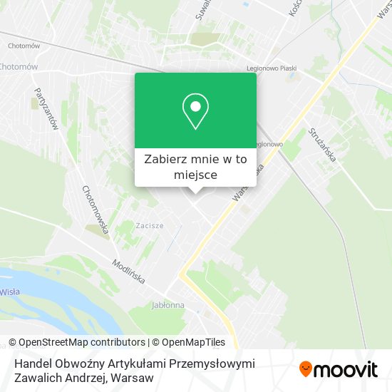 Mapa Handel Obwoźny Artykułami Przemysłowymi Zawalich Andrzej