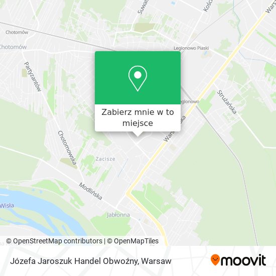 Mapa Józefa Jaroszuk Handel Obwoźny