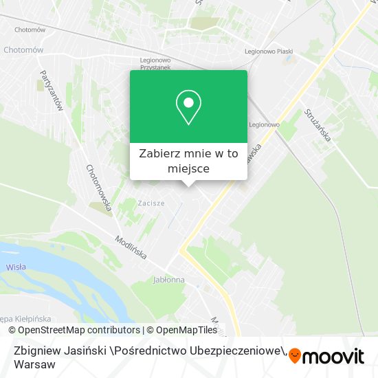 Mapa Zbigniew Jasiński \Pośrednictwo Ubezpieczeniowe\