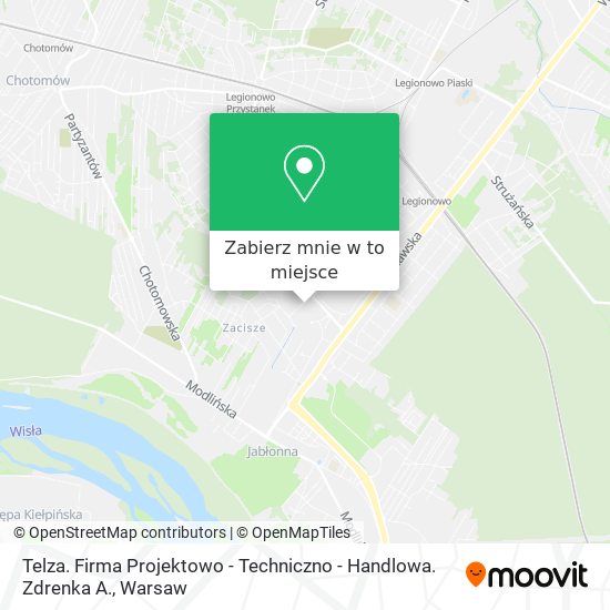 Mapa Telza. Firma Projektowo - Techniczno - Handlowa. Zdrenka A.