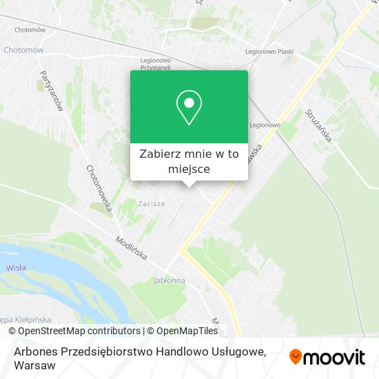 Mapa Arbones Przedsiębiorstwo Handlowo Usługowe