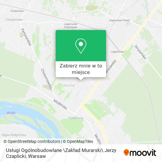 Mapa Usługi Ogólnobudowlane \Zakład Murarski\ Jerzy Czaplicki