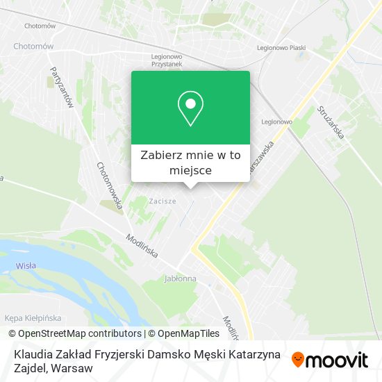 Mapa Klaudia Zakład Fryzjerski Damsko Męski Katarzyna Zajdel