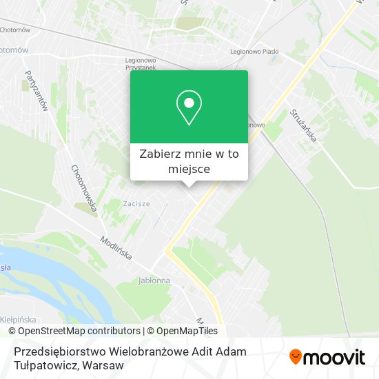 Mapa Przedsiębiorstwo Wielobranżowe Adit Adam Tułpatowicz