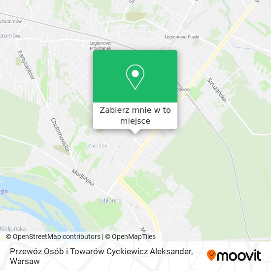 Mapa Przewóz Osób i Towarów Cyckiewicz Aleksander