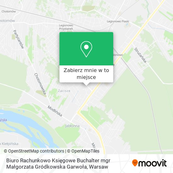 Mapa Biuro Rachunkowo Księgowe Buchalter mgr Małgorzata Gródkowska Garwoła