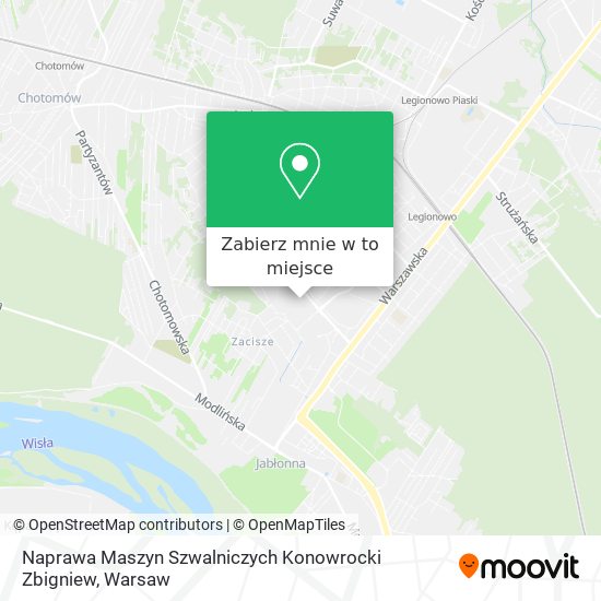 Mapa Naprawa Maszyn Szwalniczych Konowrocki Zbigniew