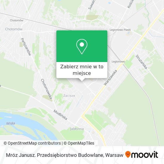 Mapa Mróz Janusz. Przedsiębiorstwo Budowlane